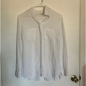 White Beach Lunch Lounge Button Up Shirt